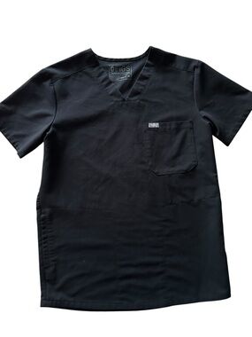 FIGS Chisec Three-Pocket Scrub Top - Black Men's XS